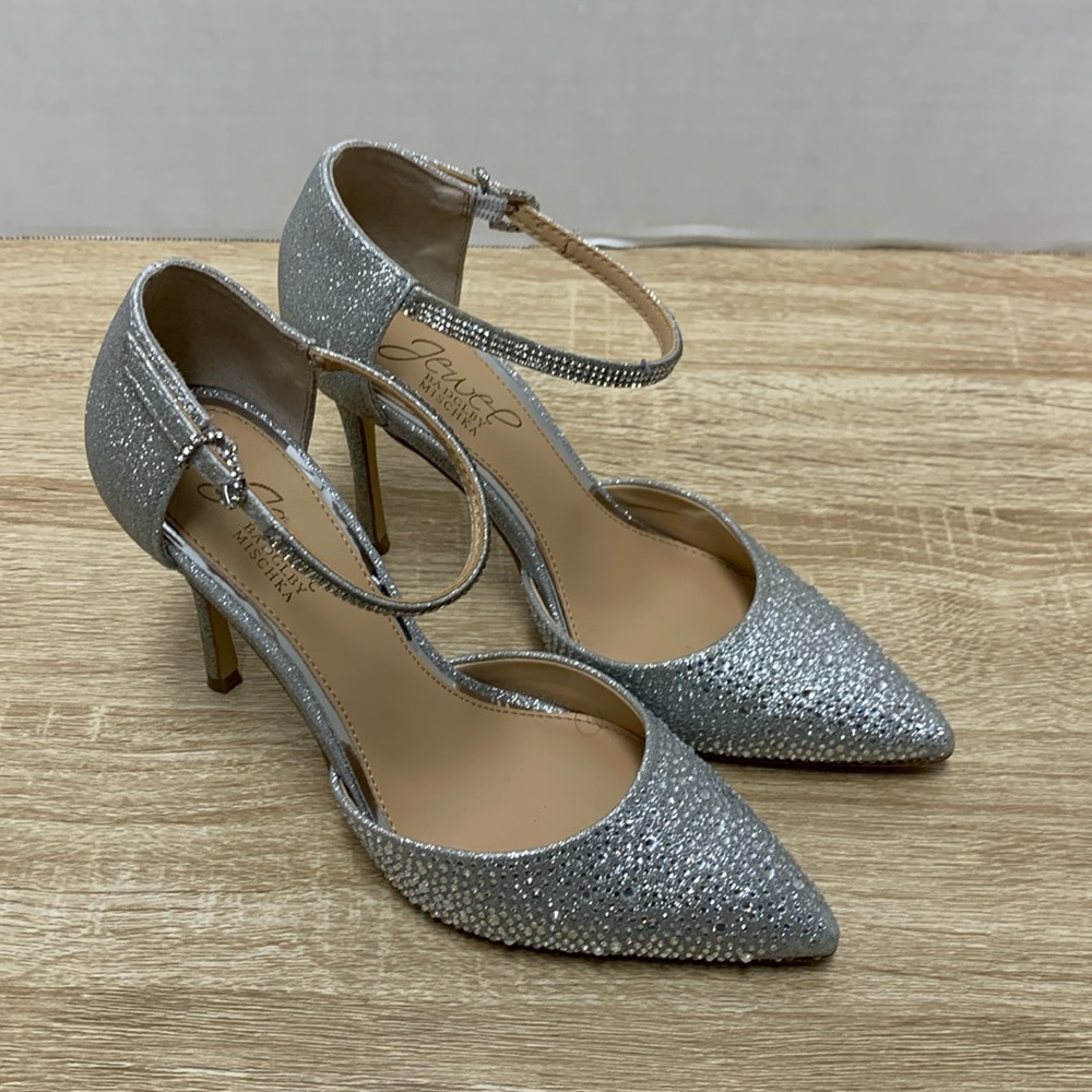 JEWEL BADGLEY MISCHKA silver heel size 5